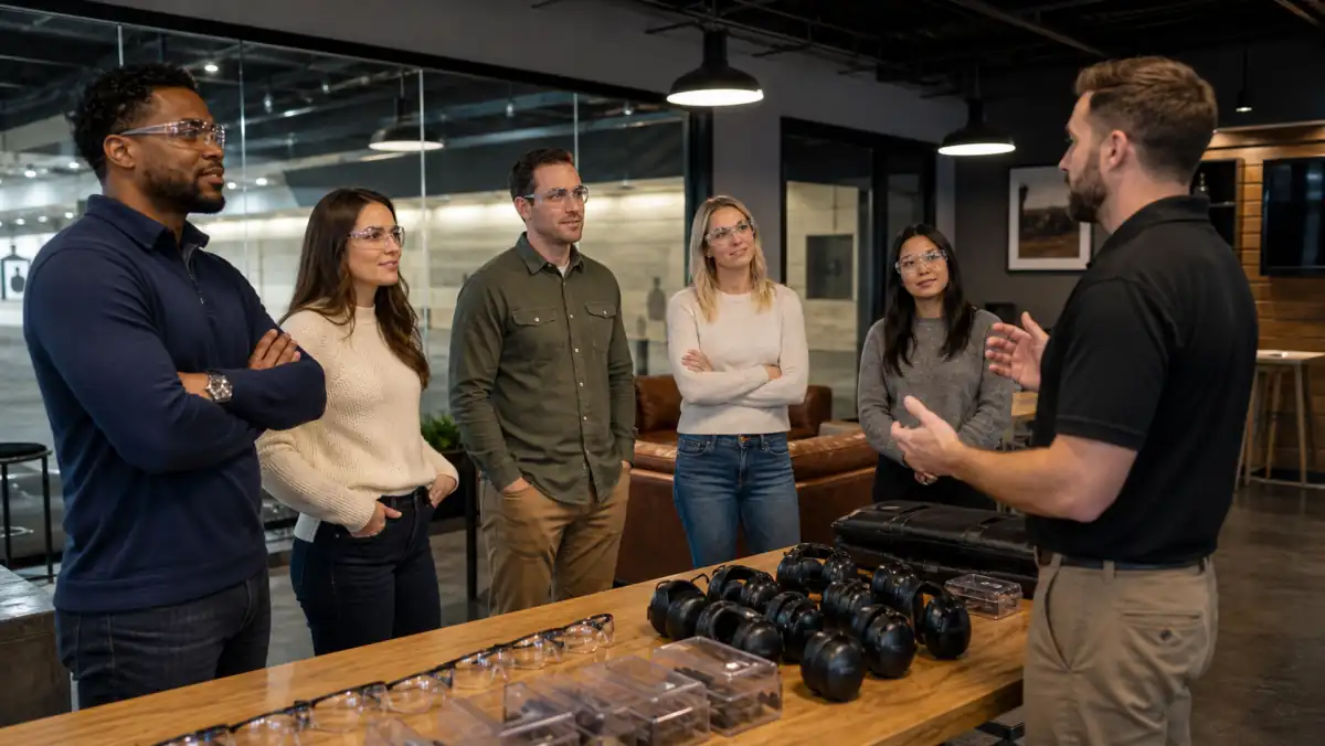 Corporate shooting events Michigan team experience at an indoor range
