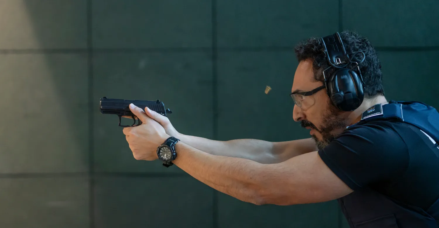 Firearms training at Range 313